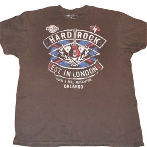 Hard Rock Cafe London Shirt T Shirt Dark Gray Mens size XL.